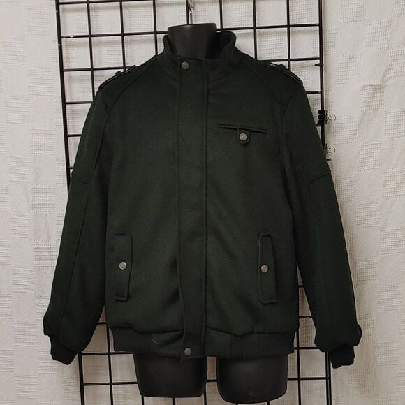 INSOMNIA BY MANZINI SOFT POLY WOOL BOMBER STYLE JACKET. - Picture 1 of 11